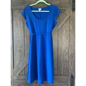 Colbalt Blue A-line maternity dress